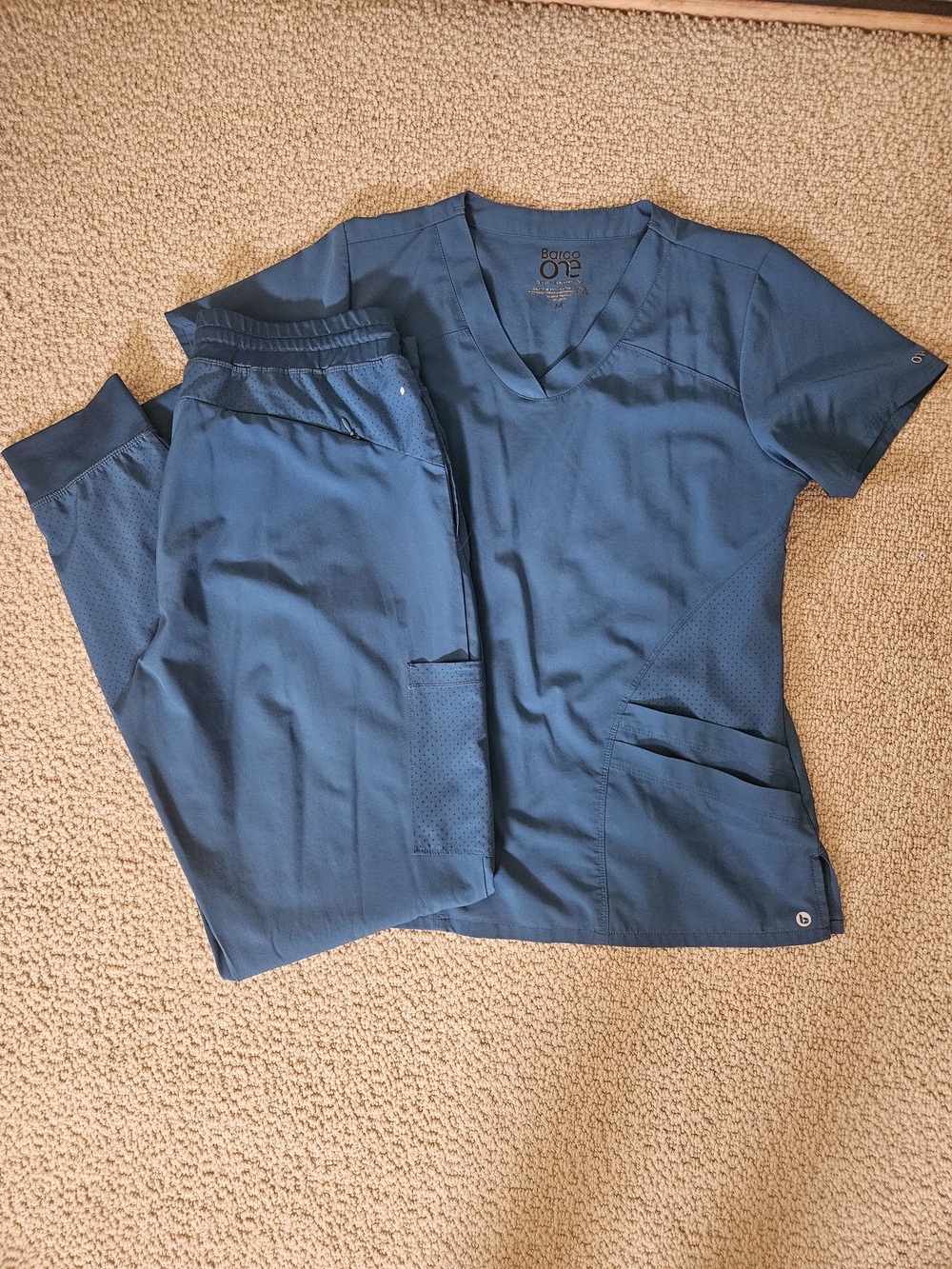 Barco One Caribbean V-Neck Scrub Top & Jogger Set